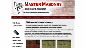 What Mastermasonry.com website looked like in 2020 (3 years ago)