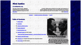 What Mindjustice.org website looked like in 2020 (3 years ago)