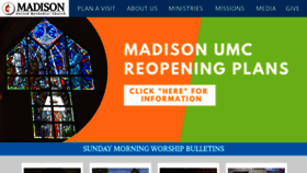 What Madisonumc.org website looked like in 2020 (3 years ago)