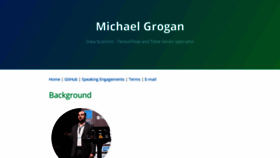 What Michaeljgrogan.com website looked like in 2020 (3 years ago)