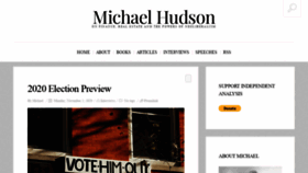 What Michael-hudson.com website looked like in 2020 (4 years ago)