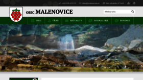 What Malenovice.eu website looked like in 2020 (3 years ago)