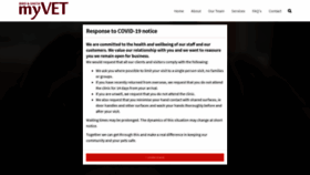 What Myvet.com.au website looked like in 2020 (3 years ago)