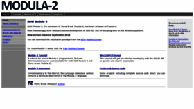 What Modula2.org website looked like in 2020 (3 years ago)
