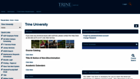What Myportal.trine.edu website looked like in 2020 (3 years ago)
