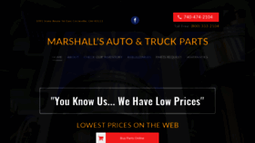 What Marshallsautoparts.com website looked like in 2020 (3 years ago)