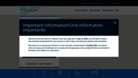 What Mytitanium.ca website looked like in 2020 (5 years ago)