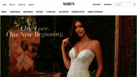 What Marysbridal.com website looked like in 2020 (3 years ago)