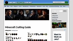 What Minecraftcraftingguide.net website looked like in 2020 (3 years ago)