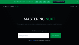 What Masteringnuxt.com website looked like in 2020 (3 years ago)