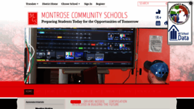What Montroseschools.org website looked like in 2020 (4 years ago)