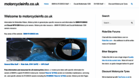 What Motorcycleinfo.co.uk website looked like in 2020 (3 years ago)