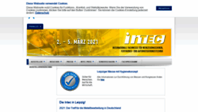 What Messe-intec.de website looked like in 2020 (3 years ago)