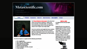 What Metascientific.com website looked like in 2020 (3 years ago)