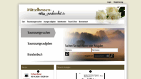 What Mittelhessen-gedenkt.de website looked like in 2020 (3 years ago)