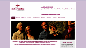 What Millercentretheatre.org website looked like in 2020 (3 years ago)