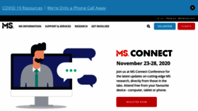 What Mssociety.ca website looked like in 2020 (3 years ago)