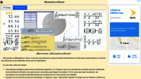 What Matematicas.online website looked like in 2020 (3 years ago)