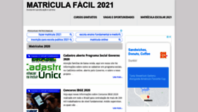 What Matriculafacilbr.com.br website looked like in 2020 (5 years ago)