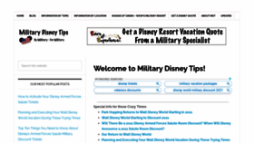 What Militarydisneytips.com website looked like in 2020 (3 years ago)