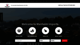 What Manheimimports.com website looked like in 2020 (3 years ago)