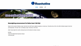 What Moonhotline.com website looked like in 2020 (3 years ago)