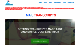 What Mailtranscripts.com website looked like in 2020 (3 years ago)