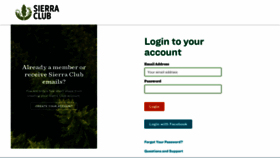 What Myaccount.sierraclub.org website looked like in 2020 (3 years ago)