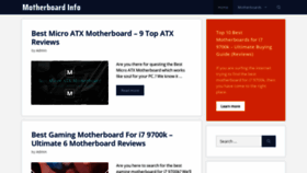 What Motherboardinfo.com website looked like in 2020 (3 years ago)