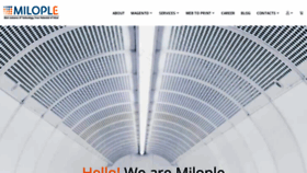 What Milople.com website looked like in 2020 (3 years ago)