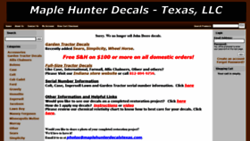 What Maplehunterdecalstexas.com website looked like in 2020 (4 years ago)