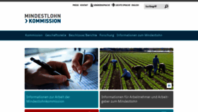 What Mindestlohn-kommission.de website looked like in 2020 (3 years ago)