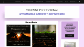 What Migraineprofessional.com website looked like in 2020 (3 years ago)