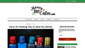 What Moneydotcalm.com website looked like in 2020 (3 years ago)