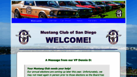 What Mustangclubsd.com website looked like in 2020 (3 years ago)