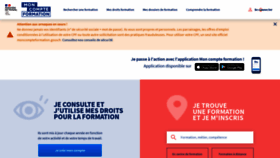 What Moncompteformation.gouv.fr website looked like in 2020 (3 years ago)