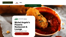 What Michelangelospizzerianewhartford.com website looked like in 2020 (3 years ago)
