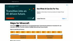 What Mapcraft.me website looked like in 2020 (4 years ago)