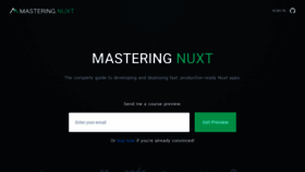 What Masteringnuxt.com website looked like in 2020 (3 years ago)