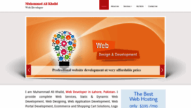 What Muhammadalikhalid.com website looked like in 2020 (3 years ago)