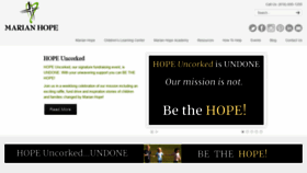 What Marianhope.org website looked like in 2020 (3 years ago)