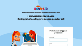What My.novakidschool.com website looked like in 2020 (3 years ago)