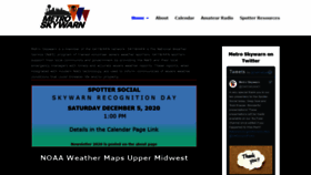 What Metroskywarn.org website looked like in 2020 (3 years ago)