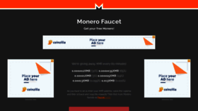 What Monerofaucet.info website looked like in 2020 (3 years ago)