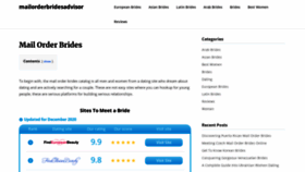 What Mailorderbridesadvisor.com website looked like in 2020 (3 years ago)