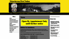 What Matachewanfirstnation.com website looked like in 2020 (3 years ago)