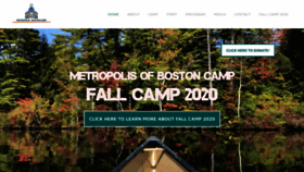 What Metropolisofbostoncamp.org website looked like in 2020 (3 years ago)