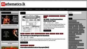 What Mathematics.lk website looked like in 2020 (3 years ago)