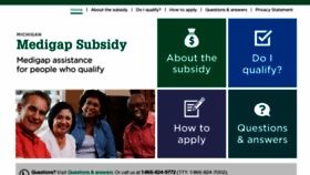 What Michiganmedigapsubsidy.com website looked like in 2020 (3 years ago)