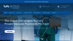 What Michiganvascularcenter.com website looked like in 2020 (3 years ago)